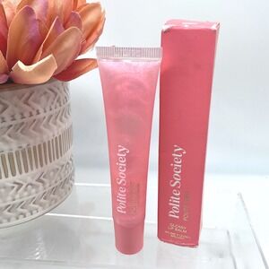 Polite Society Peach Bellini Glossy Lip Balm Vegan Clean Formula